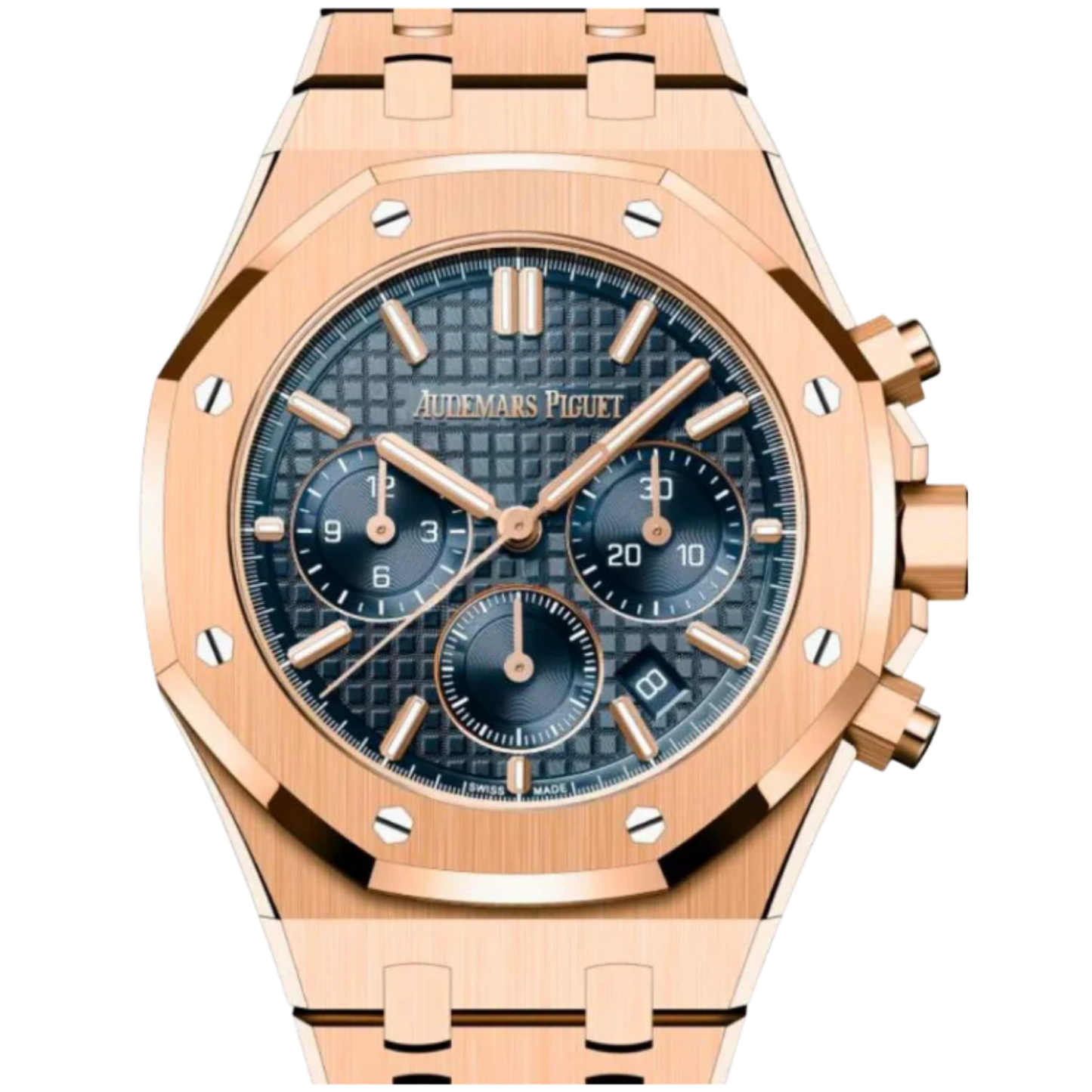 26715OR.OO.1356OR.01 38MM Rose Gold Royal Oak Blue Dial