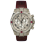 Rolex Daytona Ref. 116599RU White Gold Factory Baguette/Ruby Set on Leather