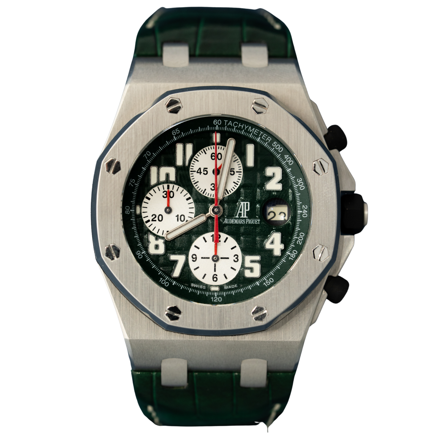 Audemars Piguet Ref. 26075ST.OO.D038CR.01 “Monte Napoleone” Stainless Steel Green Dial 42mm Offshore