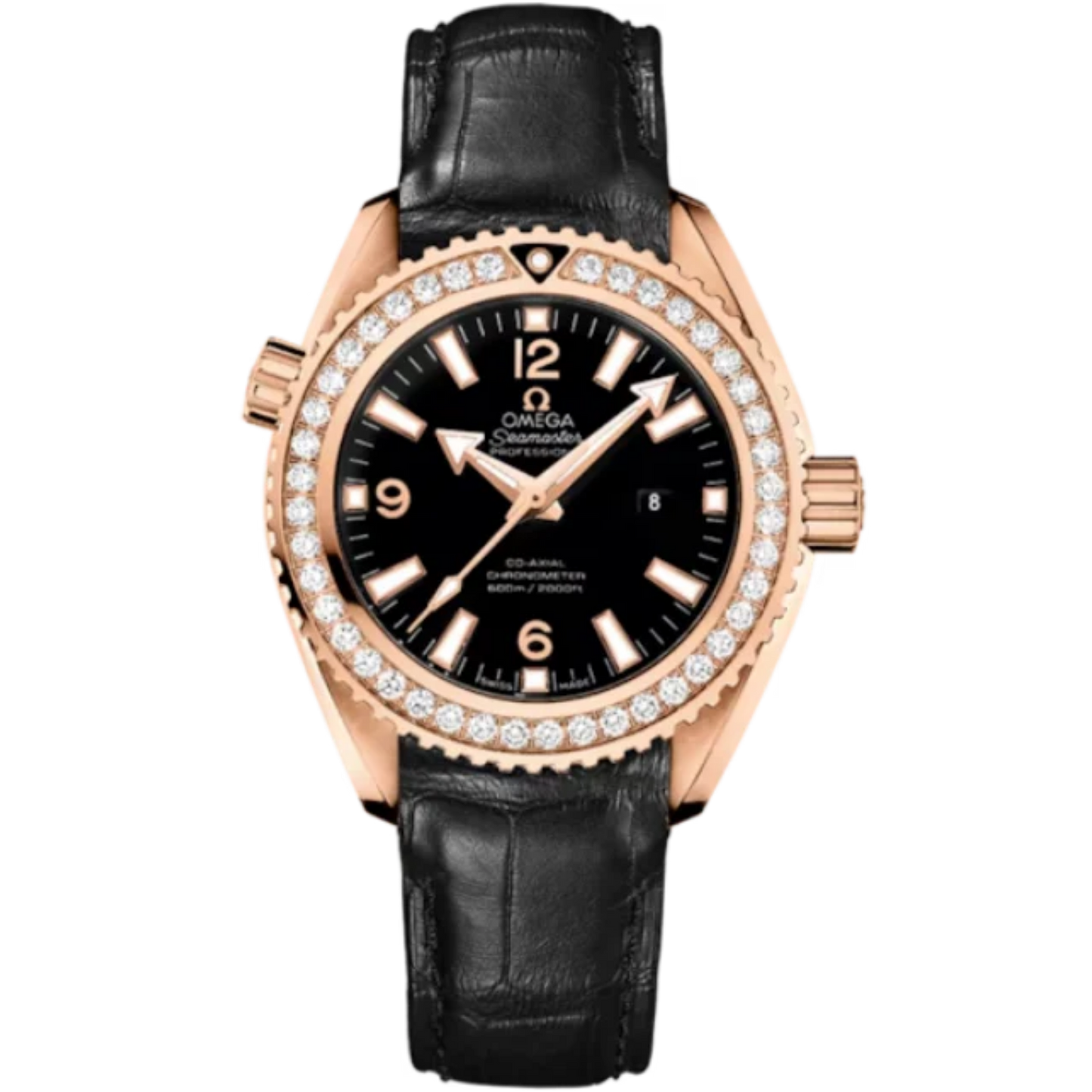 SEAMASTER PLANET OCEAN 600M 37 MM RE GOLD WITH BLACK DIAL