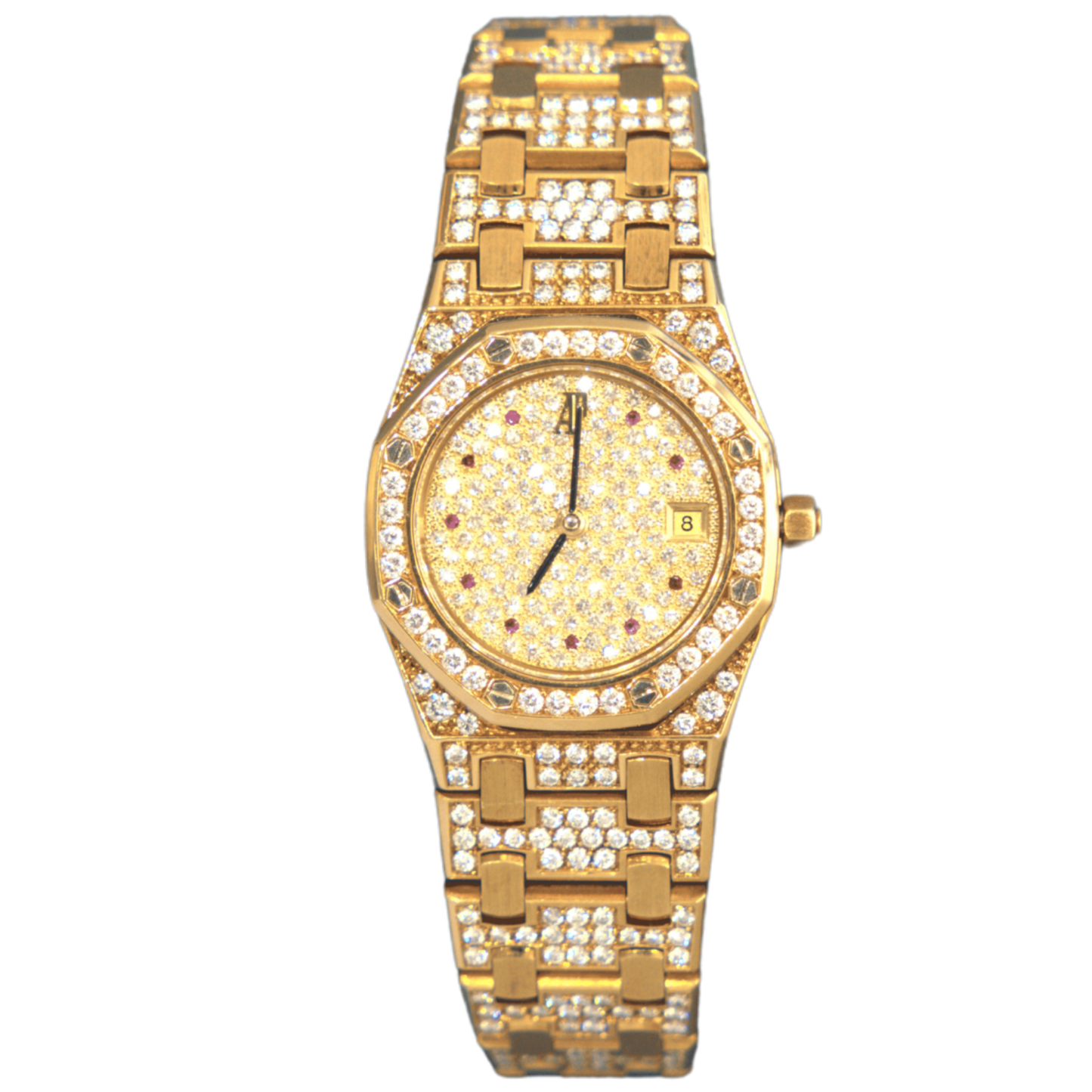 Audemars Piguet Ladies Ref. 66335/722BA 26mm Mini Full Factory Set 26mm Ruby Markers