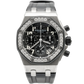 Royal Oak Offshore Chronograph 37MM Black Rubber Strap Black Dial With Méga Tapisserie Pattern Stainless Steel Case Diamond-Set Bezel