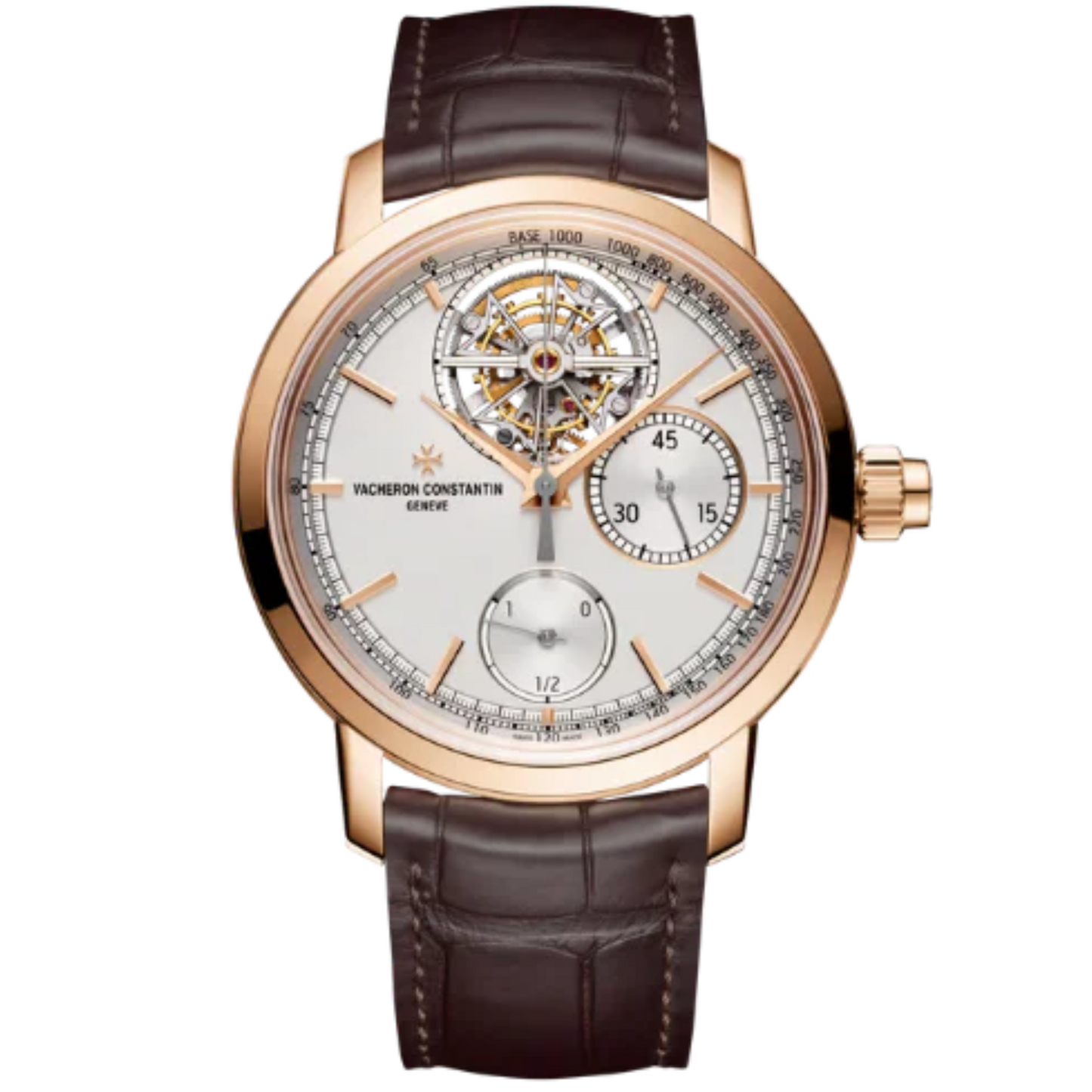 TRADITIONNELLE TOURBILLON CHRONOGRAPH 42 MM ROSE GOLD WITH WHITE BRASS DIAL