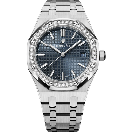 Royal Oak Selfwinding 34MM Stainless Steel Braceletblue-Grey Dial With Grande Tapisserie Pattern Stainless Steel Case