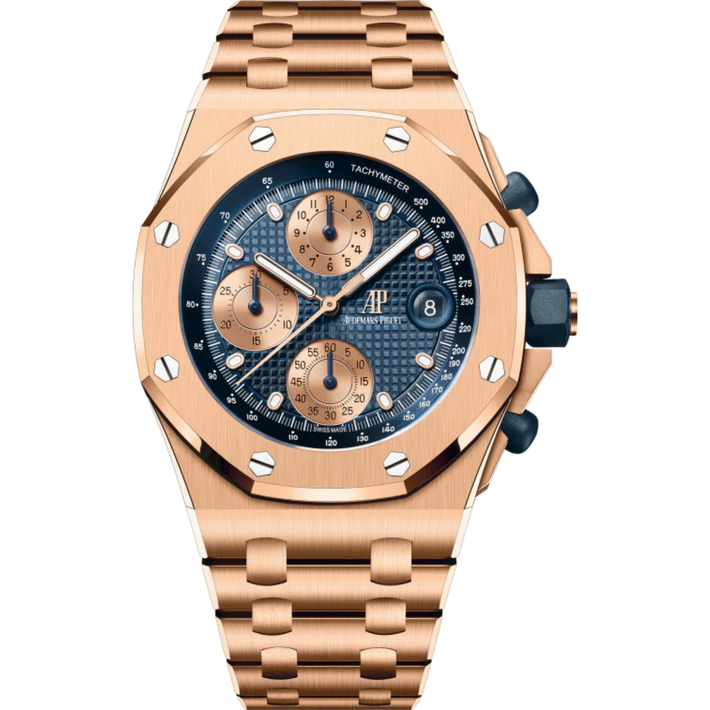 Audemars Piguet Royal Oak Offshore Ref. 26238OR.OO.2000OR.01 Rose Gold Blue Dial Chronograph