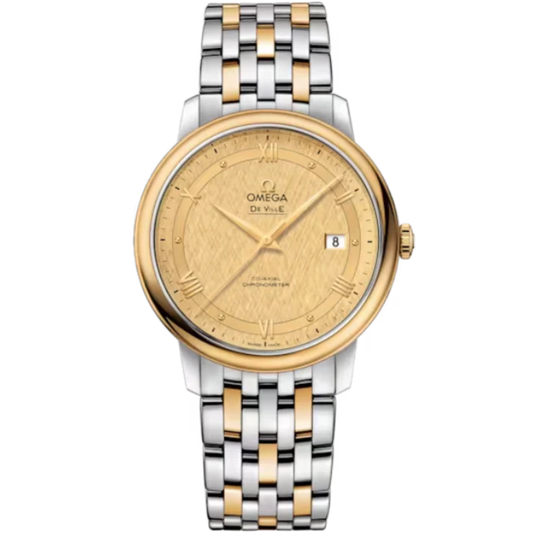 DE VILLE PRESTIGE 39 MM STAINLESS STEEL - YELLOW GOLD WITH YELLOW DIAL