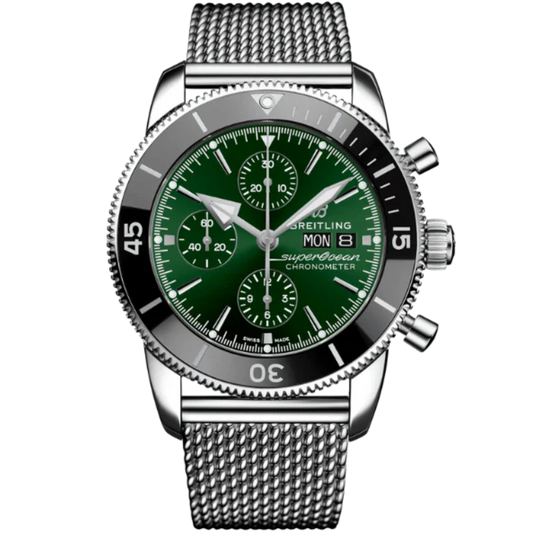 SUPEROCEAN HERITAGE CHRONOGRAPH 44 MM STAINLESS STEEL WITH GREEN DIAL