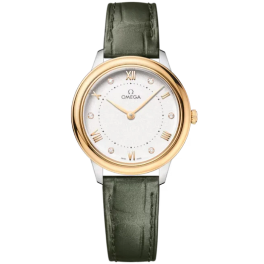 DE VILLE PRESTIGE 30 MM STAINLESS STEEL - YELLOW GOLD WITH SILVER DIAL