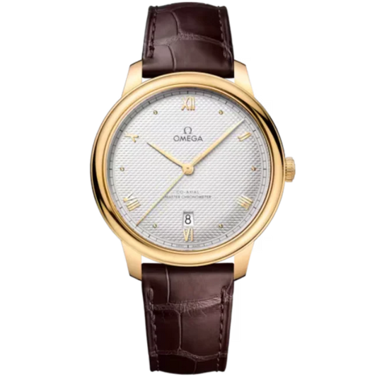 DE VILLE PRESTIGE 40 MM YELLOW GOLD WITH SILVER DIAL