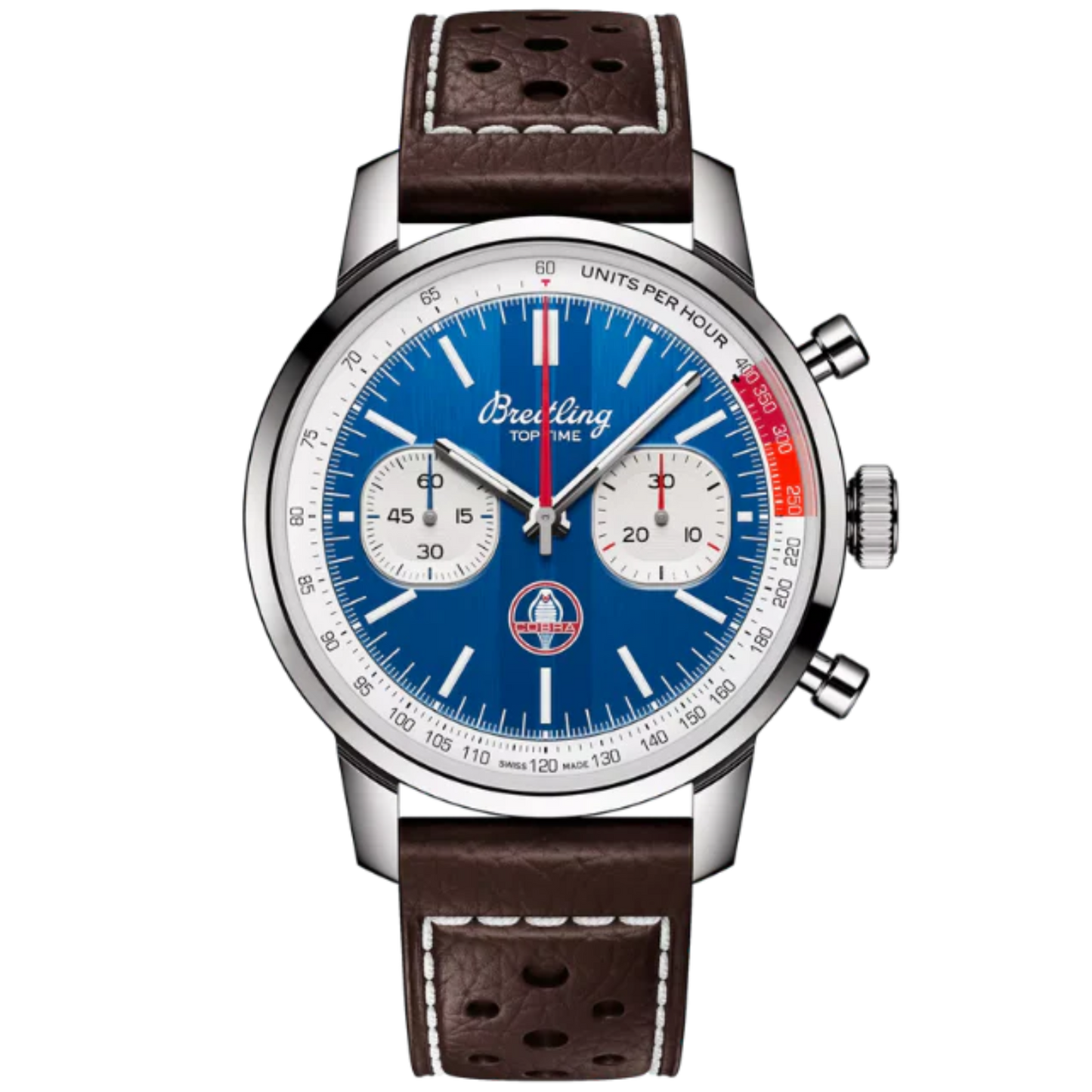 TOP TIME B01 SHELBY COBRA 41 MM STAINLESS STEEL WITH BLUE DIAL