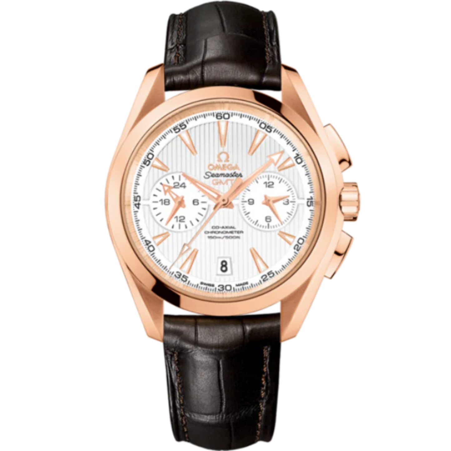 SEAMASTER AQUA TERRA 150M GMT 43 MM RED GOLD WITH SILVER DIAL