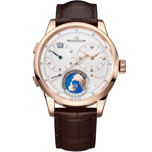 DUOMÈTRE UNIQUE TRAVEL TIME 42 MM 18K ROSE GOLD WITH SILVER GREY GRAINED DIAL