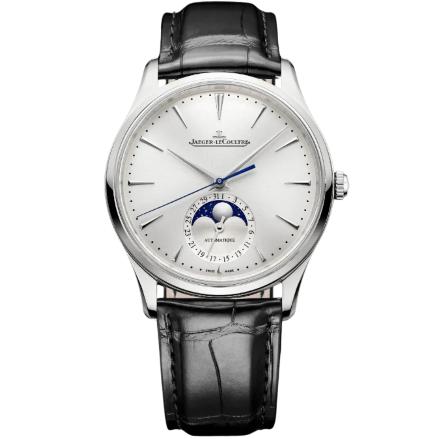 MASTER ULTRA THIN MOON 39 MM STAINLESS STEEL WITH SILVER GREY SUNRAY BRUSH  DIAL