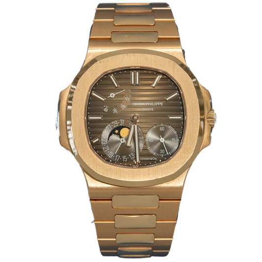 Patek Philippe Nautilus Ref. 5712/1R “Tiffany Stamped” Rose Gold Moon Phase