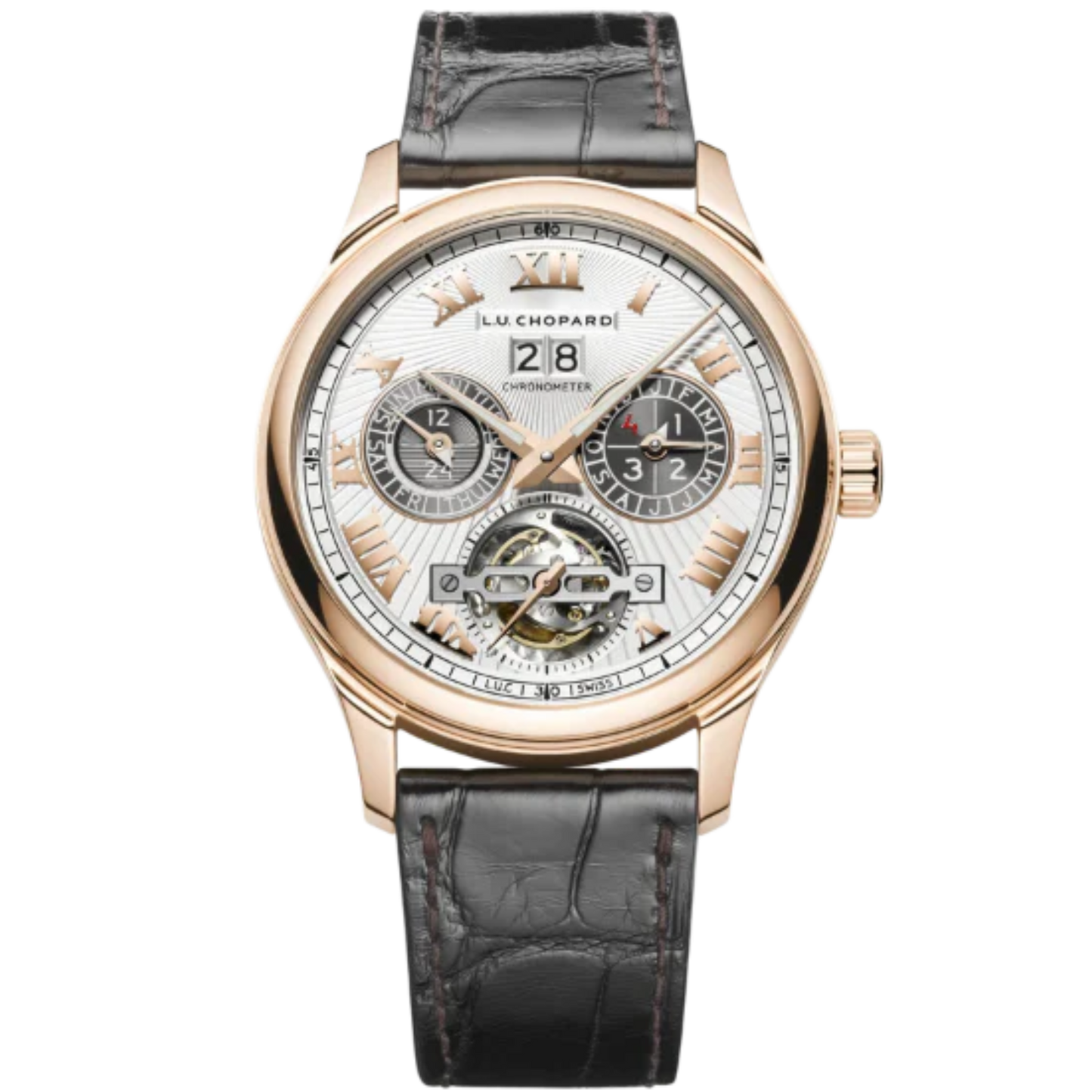 L.U.C PERPETUAL T 43 MM ETHICAL ROSE GOLD WITH SILVER DIAL