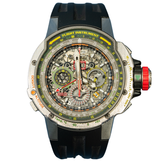 RM 39-01 Automatic Winding Flyback Chronograph Aviation Black Rubber Titanium Case