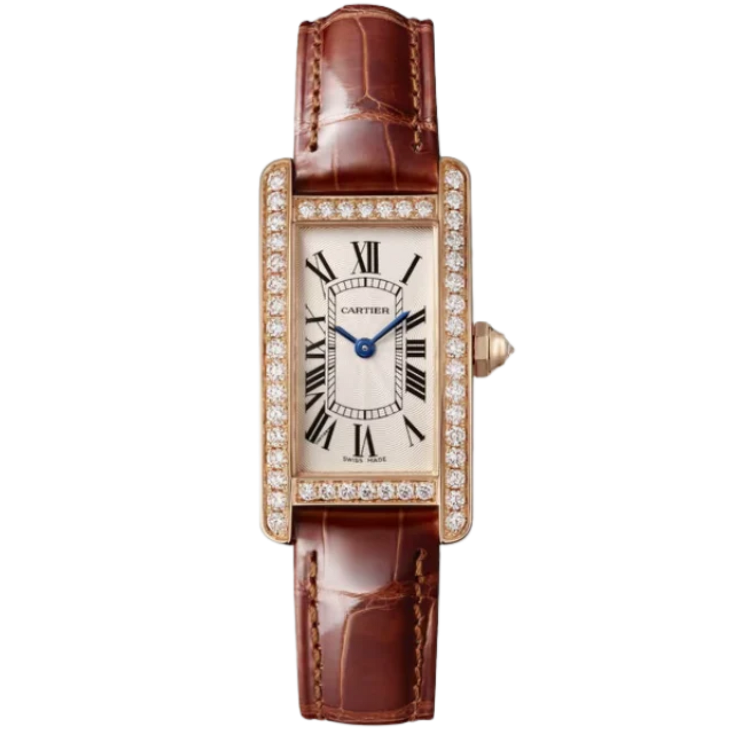 TANK 35 mm AMÉRICAINE WATCH SILVER ROSE GOLD