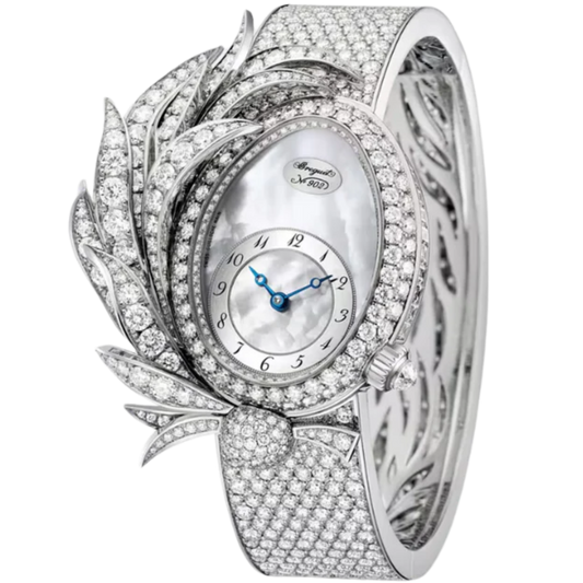 PLUMES GJE15BB20.8924M01 33 MM WHITE GOLD WITH MOTHER OF PEARL DIAL