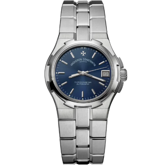 LES COLLECTIONNEULES COLLECTIONNEURS OVERSEAS 1ST GENERATION 35 MM STAINLESS STEEL WITH BLUE DIAL