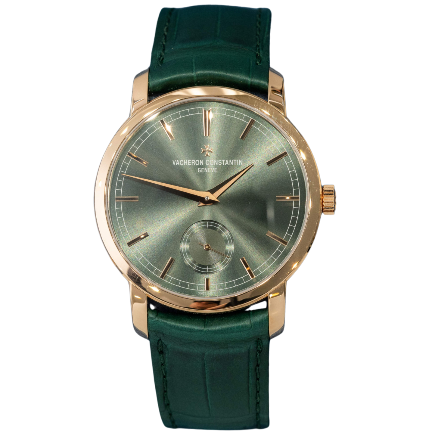 Vacheron Constantin Ref. 82172-000r-h008 Traditionelle Rose Gold Green Dial on Green Alligator Strap