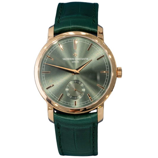 Vacheron Constantin Ref. 82172-000r-h008 Traditionelle Rose Gold Green Dial on Green Alligator Strap
