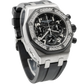 Royal Oak Offshore Chronograph 37MM Black Rubber Strap Black Dial With Méga Tapisserie Pattern Stainless Steel Case Diamond-Set Bezel