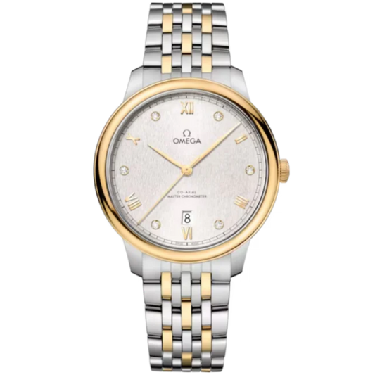 DE VILLE PRESTIGE 40 MM STAINLESS STEEL - YELLOW GOLD WITH SILVER DIAL
