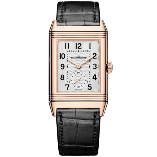 REVERSO CLASSIC DUOFACE SMALL SECONDS 47 MM 18K ROSE GOLD WITH SILVER GREY AND BLACK GUILLOCHE DIAL