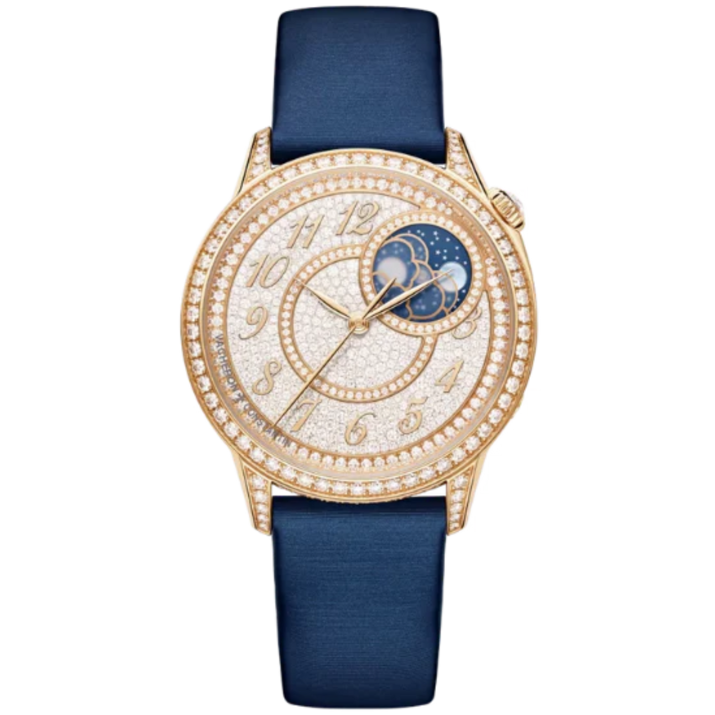 EGERIE MOON PHASE 37 MM 18K PINK GOLD WITH WHITE GOLD DIAL