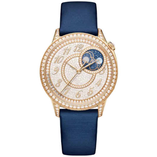 EGERIE MOON PHASE 37 MM 18K PINK GOLD WITH WHITE GOLD DIAL