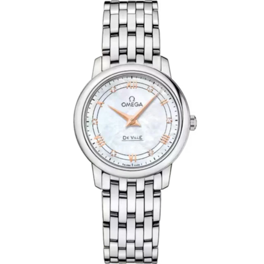 DE VILLE PRESTIGE 27 MM STAINLESS STEEL WITH MOTHER OF PEARL DIAL
