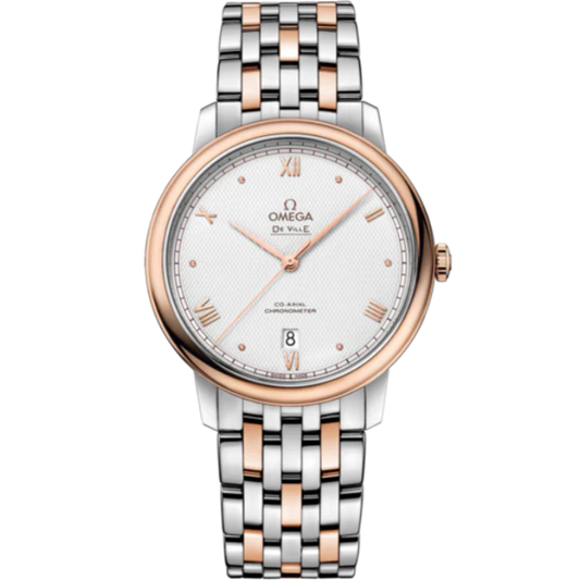 DE VILLE PRESTIGE 39 MM STAINLESS STEEL - RED GOLD WITH GREY DIAL