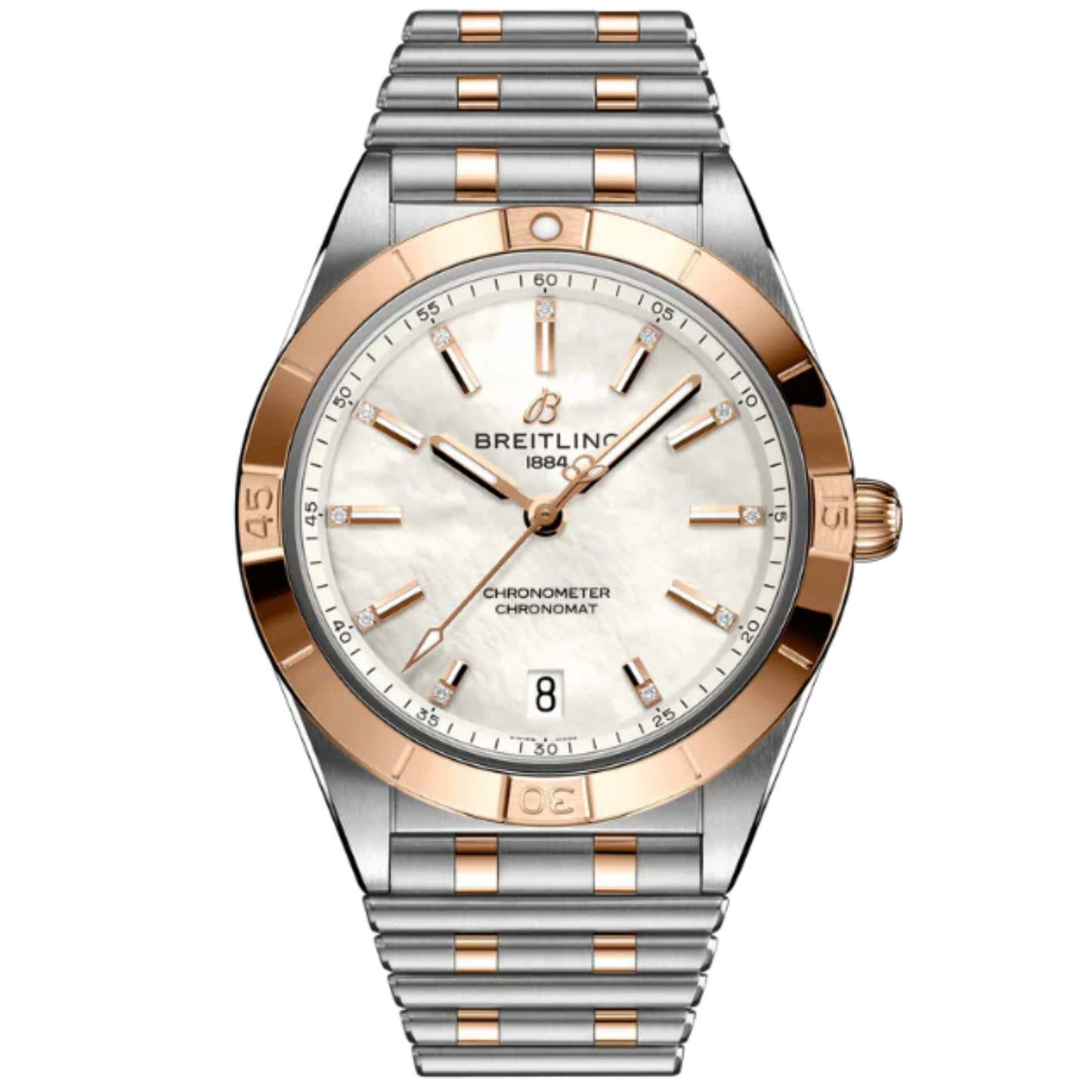 CHRONOMAT AUTOMATIC 36 MM STAINLESS STEEL & 18K ROSE GOLD WITH MOTHER OF PEARL DIAL