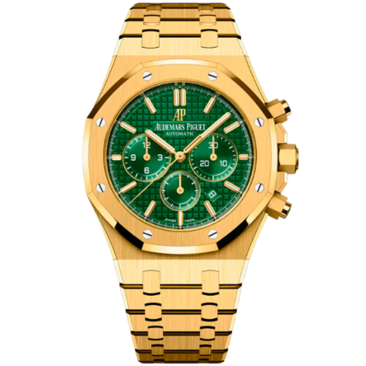 Audemars Piguet 41MM Royal Oak Chronograph Ref. 26331BA.OO.1220BA.02 Yellow Gold Green Dial