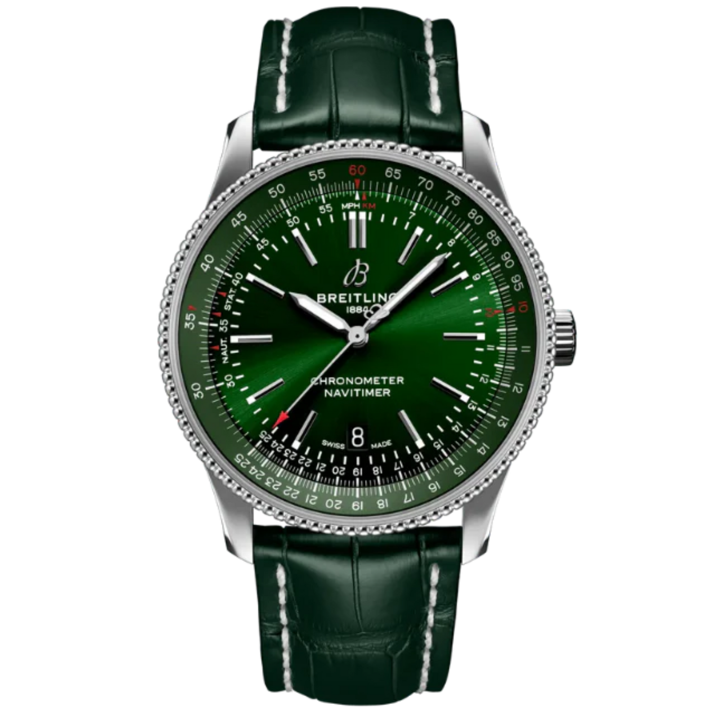 NAVITIMER AUTOMATIC 41 MM STAINLESS STEEL WITH GREEN DIAL
