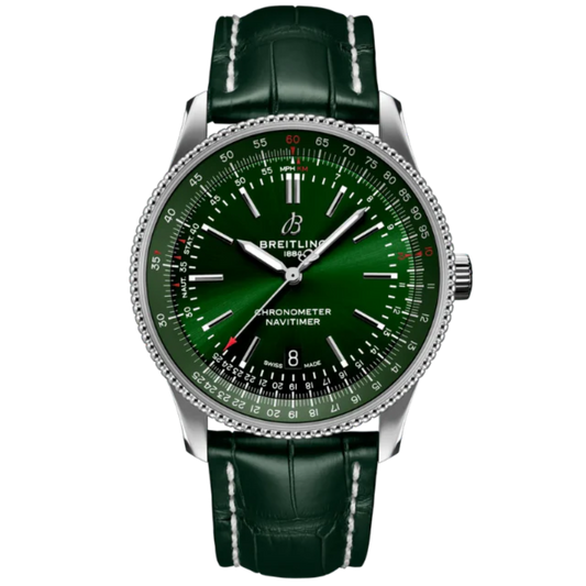 NAVITIMER AUTOMATIC 41 MM STAINLESS STEEL WITH GREEN DIAL