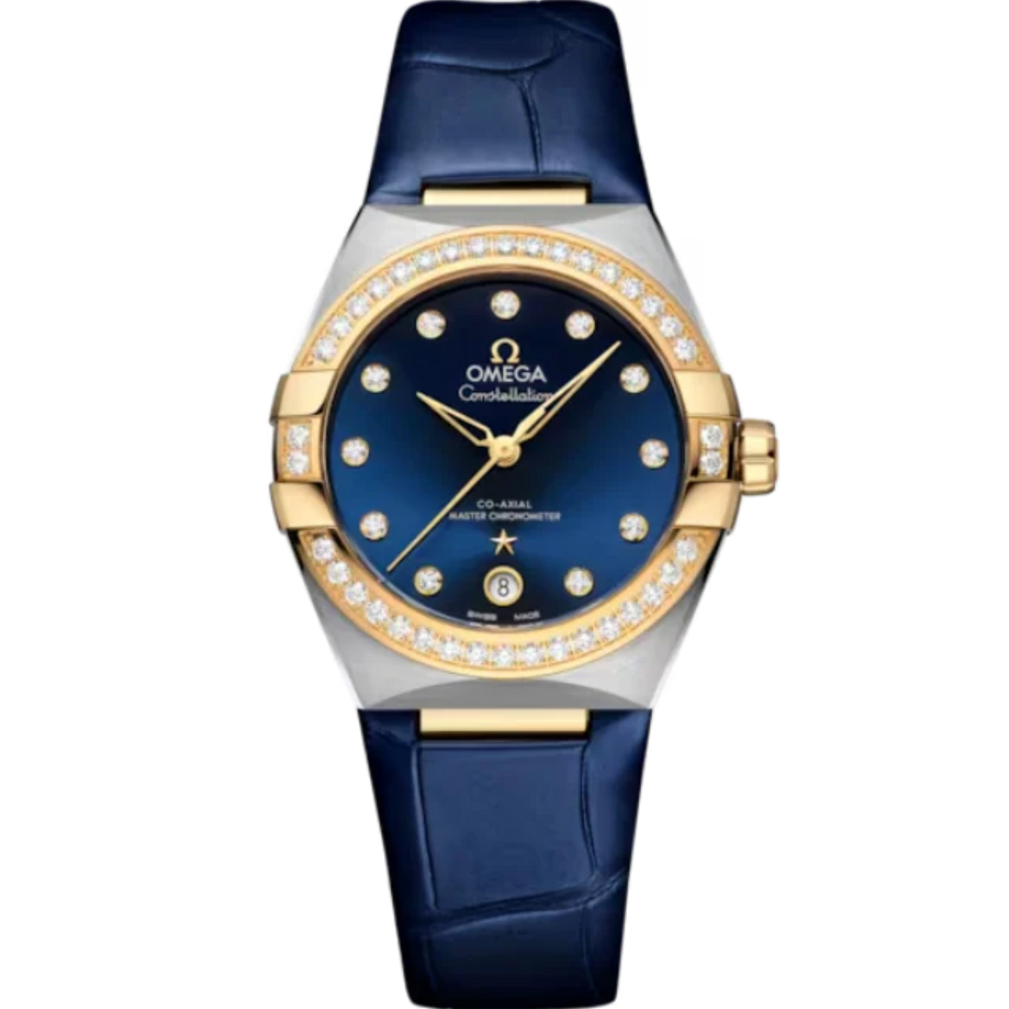 CONSTELLATION 36 MM STAINLESS STEEL - YELLOW GOLD WITH BLUE DIAL