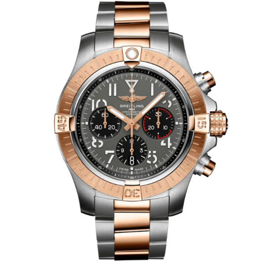 AVENGER B01 CHRONOGRAPH 45 MM STAINLESS STEEL & 18K ROSE GOLD AND ANTHRACITE GRAY DIAL