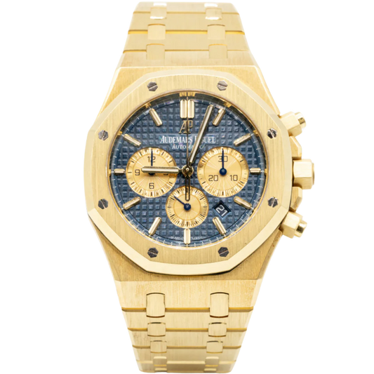 Audemars Piguet 41MM Royal Oak Chronograph Ref. 26331BA.OO.1220BA.01 Yellow Gold Blue Dial