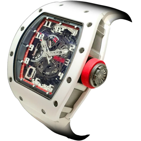 RM 030 Japan Limited Edition Automatic White Rubber Strap White