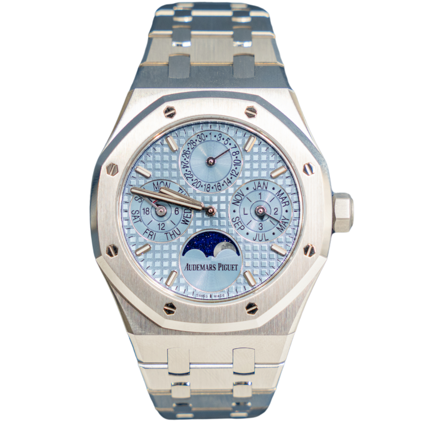 Audemars Piguet Royal Oak Perpetual Calendar Ref. 26684ST.OO.1356ST.01 Stainless Steel 38mm with Ice Blue Dial