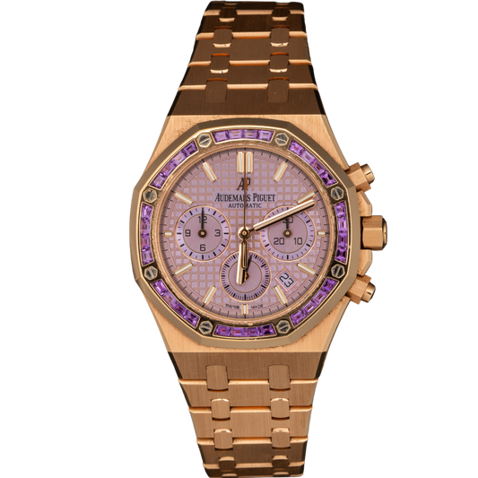 Audemars Piguet Royal Oak Chronograph Ref. 26319OR.AY.1256OR.01 38MM Rose Gold Amethyst Dial/Bezel