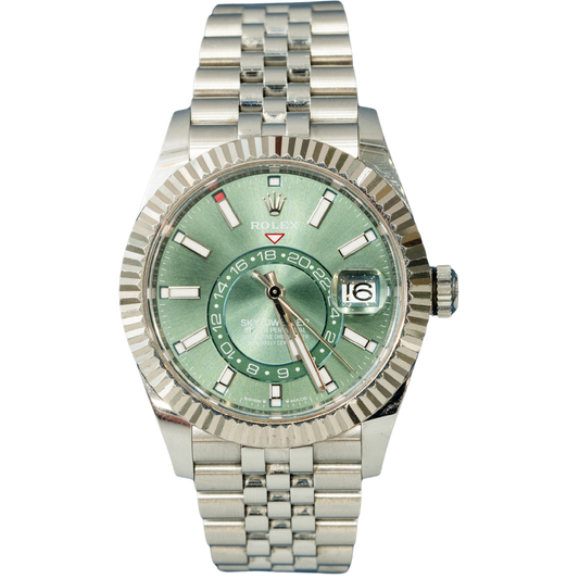 Rolex Skydweller Ref. 336934 Stainless Steel Green Dial on Jubilee