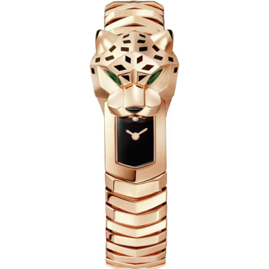 PANTHERE DE CARTIER 38 MM 18K ROSE GOLD WITH BLACK LACQUER DIAL