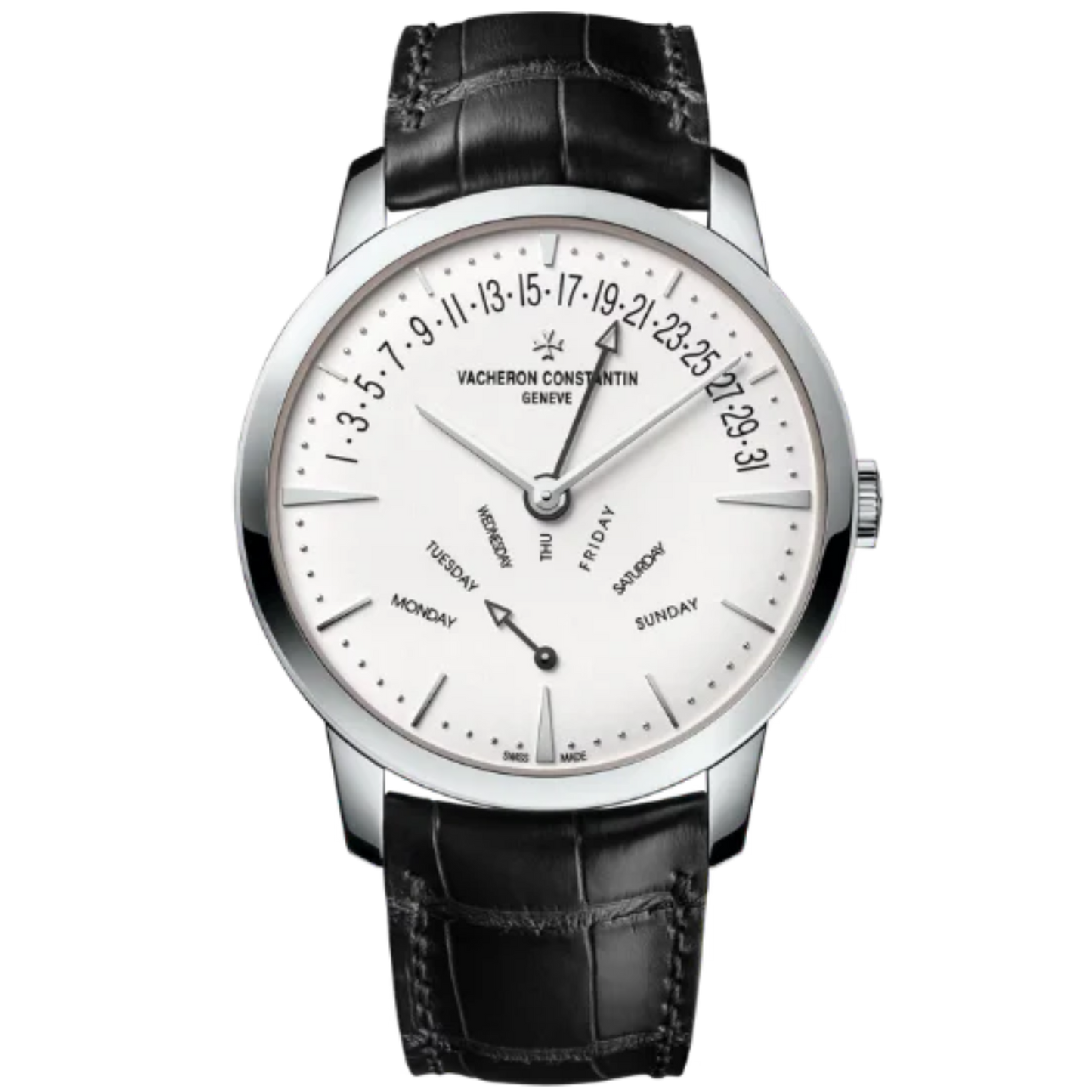 PATRIMONY RETROGRADE DAY-DATE 42 MM 18K WHITE GOLD WITH WHITE BRASS DIAL