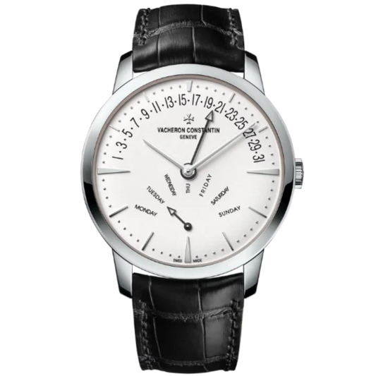 PATRIMONY RETROGRADE DAY-DATE 42 MM 18K WHITE GOLD WITH WHITE BRASS DIAL
