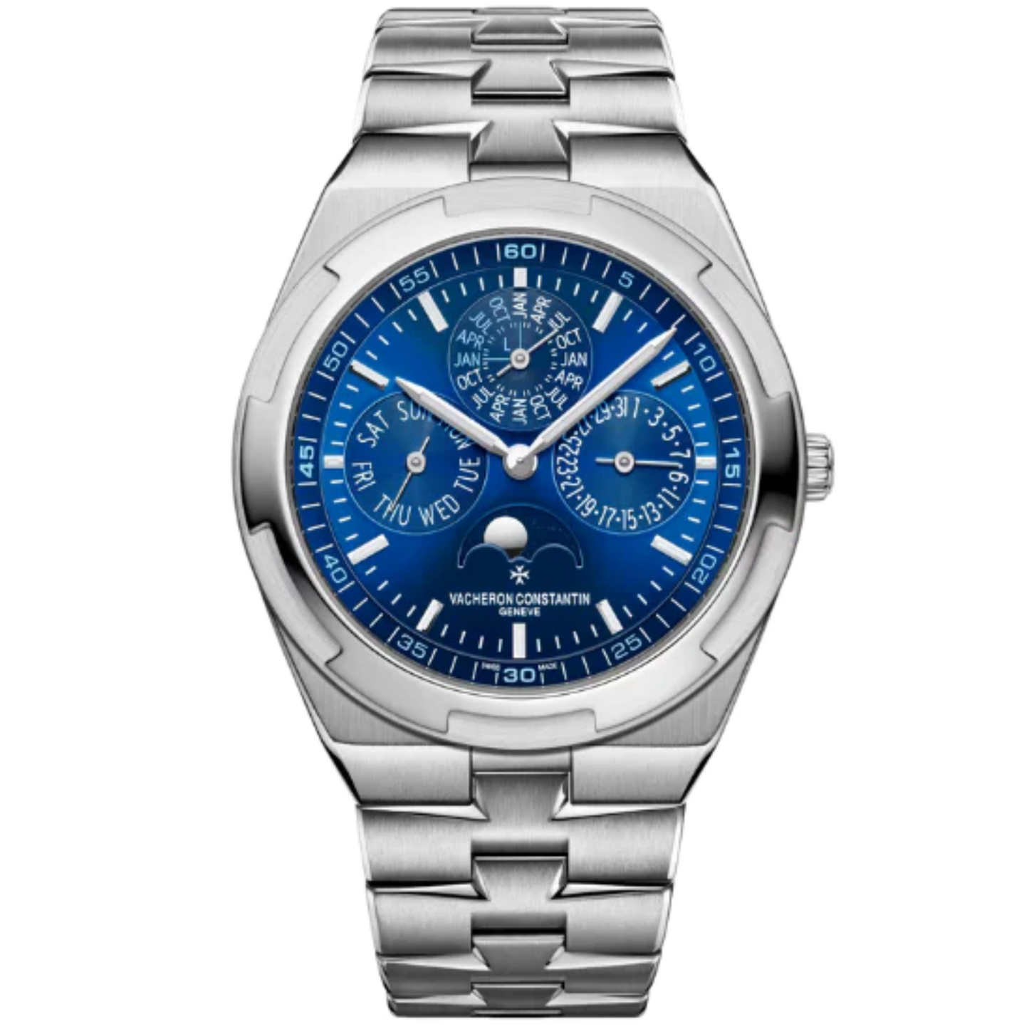 OVERSEAS PERPETUAL CALENDAR ULTRA-THIN 41 MM 18K WHITE GOLD WITH BLUE BRASS DIAL