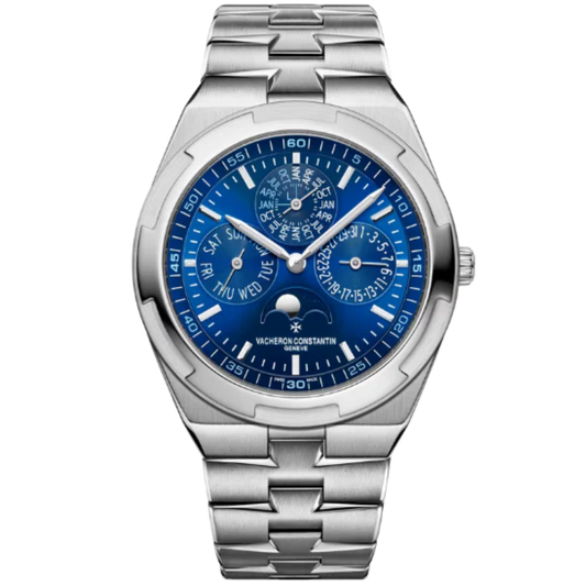 OVERSEAS PERPETUAL CALENDAR ULTRA-THIN 41 MM 18K WHITE GOLD WITH BLUE BRASS DIAL