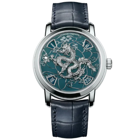 METIERS D'ART THE LEGEND OF THE CHINESE ZODIAC - YEAR OF THE DRAGON 40 MM PLATINUM 950 WITH 22K WHITE GOLD DIAL
