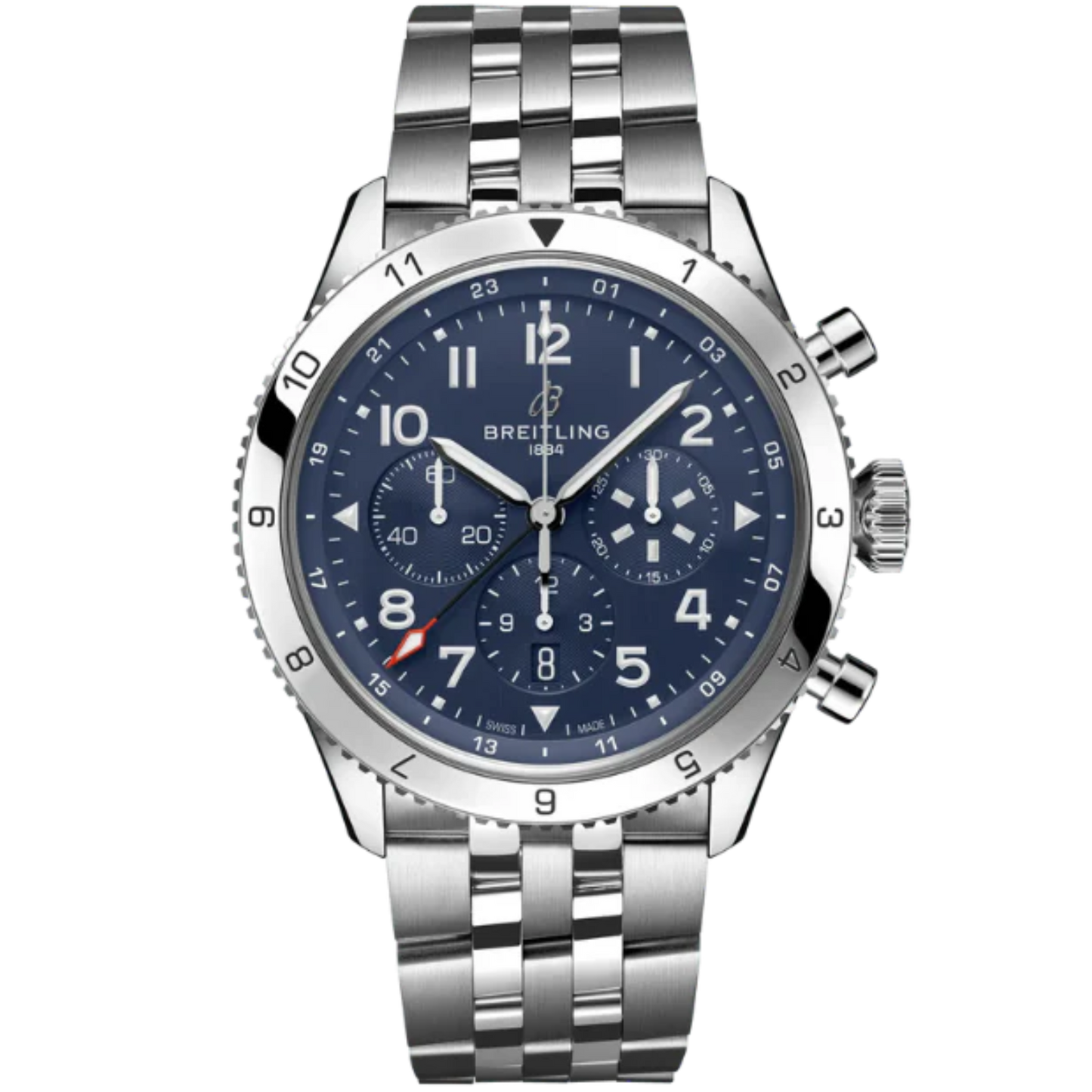 SUPER AVI B04 CHRONOGRAPH GMT TRIBUTE TO VOUGHT F4U CORSAIR 46 MM STAINLESS STEEL WITH BLUE DIAL